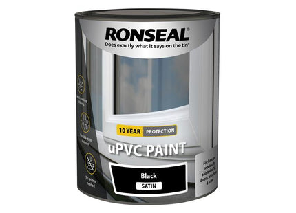 Ronseal uPVC Paint Black Satin 750ml