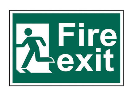 Scan Fire Exit Man Running Left - PVC Sign 300 x 200mm