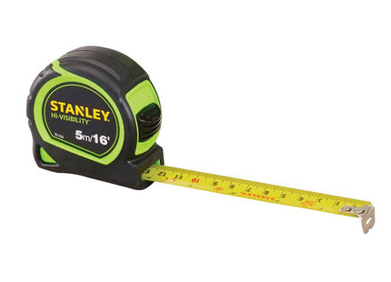 STANLEY Tylon Hi-Viz Pocket Tape 5m/16ft (Width 20mm)