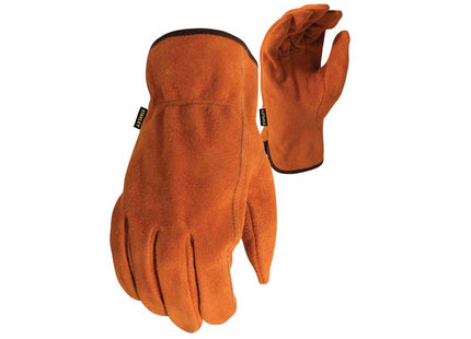 STANLEY SY710 Split Cowhide Driver Gloves - Large