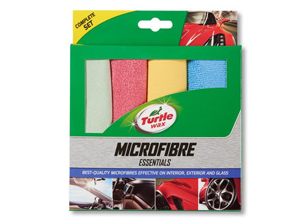 Turtle Wax Essential Microfibre Cloths (Pack of 4)