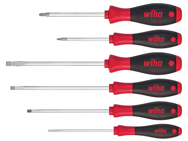 Wiha SoftFinish SL/PZ Screwdriver Set, 6 Piece