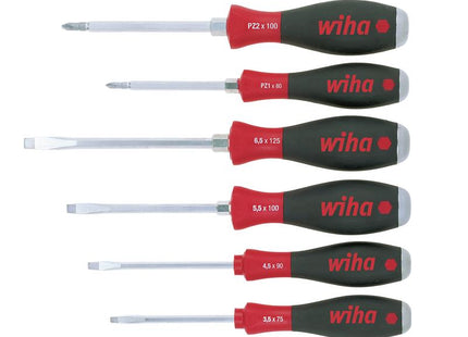 Wiha SoftFinish SL/PZ Hex Blade Screwdriver Set, 6 Piece