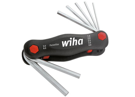 Wiha PocketStar Hex Key Set, 7 Piece (1.5-6mm)