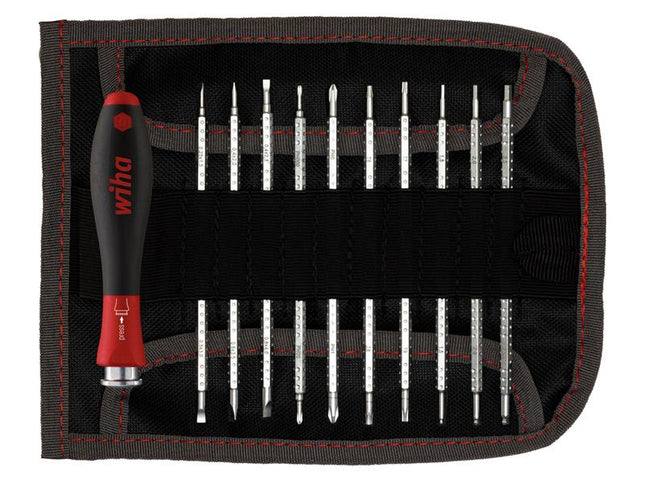 Wiha SYSTEM 4 SoftFinish Interchangeable Screwdriver Set, 12 Piece