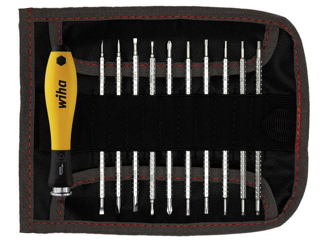 Wiha SYSTEM 4 SoftFinish ESD Interchangeable Screwdriver Set, 12 Piece