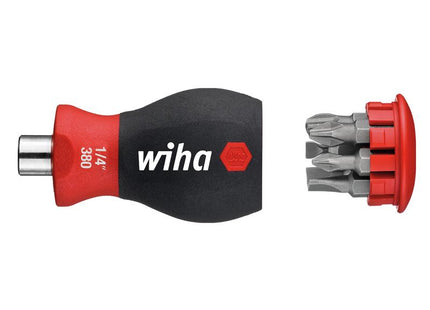 Wiha Magnetic SoftFinish Stubby Screwdriver with Bit Magazine (SL, PH)