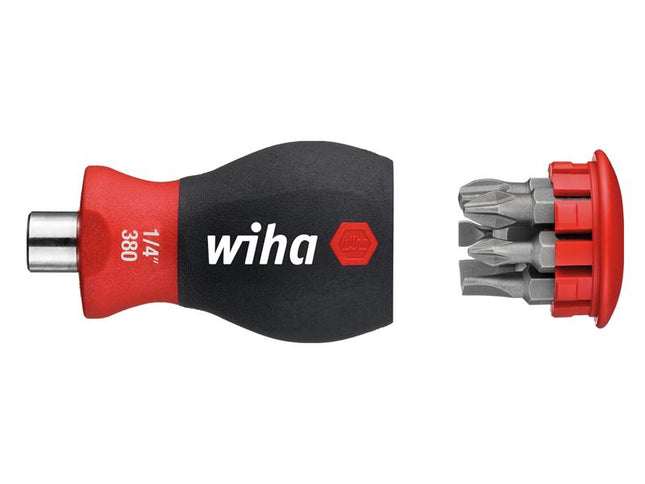 Wiha Magnetic SoftFinish Stubby Screwdriver with Bit Magazine (SL, PH)