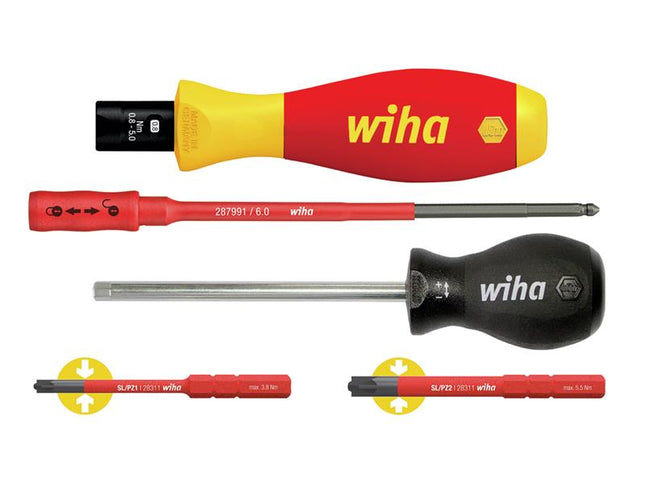 Wiha TorqueVario-S electric Screwdriver Set, 5 Piece