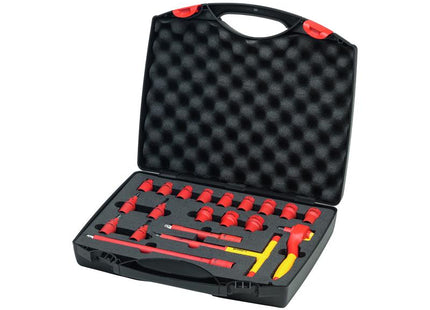 Wiha Insulated 3/8in Ratchet Wrench Set, 21 Piece (inc. Case)