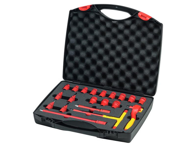 Wiha Insulated 3/8in Ratchet Wrench Set, 21 Piece (inc. Case)