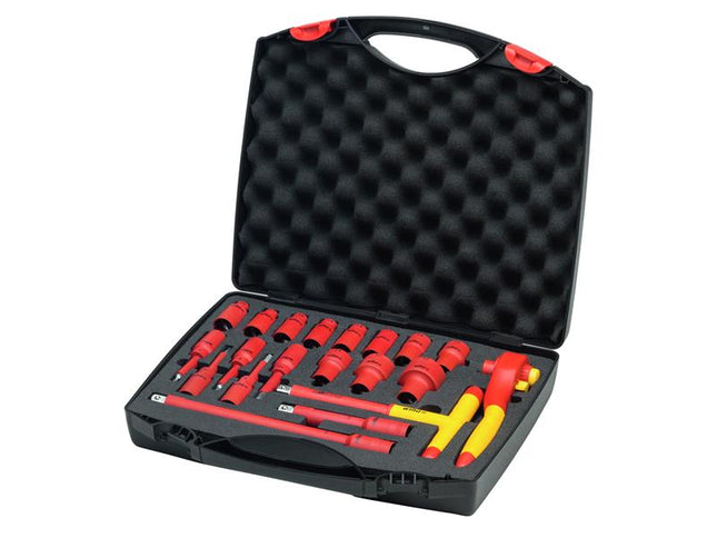 Wiha Insulated 1/2in Ratchet Wrench Set, 21 Piece (inc. Case)