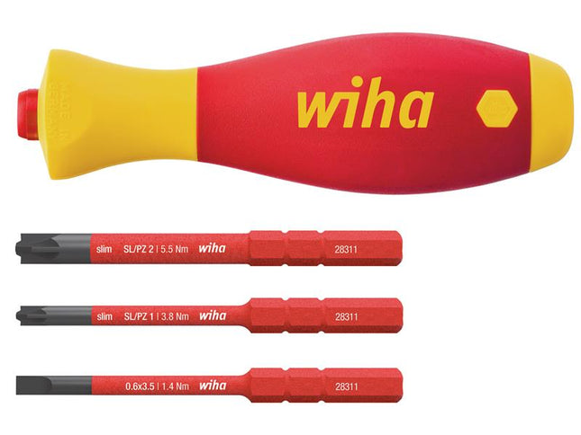 Wiha SoftFinish electric slimVario Screwdriver Set, 4 Piece