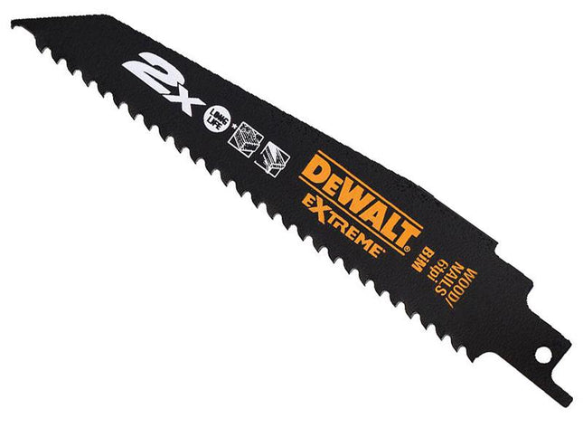 DEWALT 2X Life Wood & Nail Reciprocating Blades 228Mm Pack Of 5