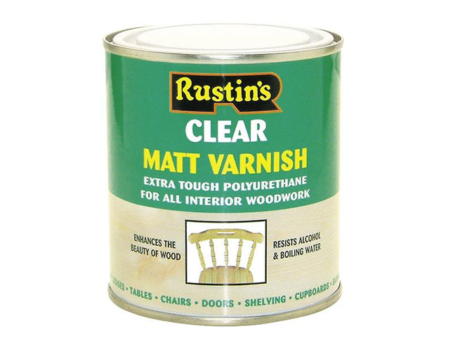Rustins Polyurethane Varnish Matt Clear 250Ml