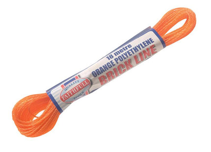 Faithfull 300 Polyethylene Brick Line 18M (59Ft) Orange (Box Of 12)