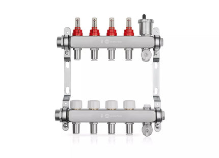 John Guest Speedfit Lowfit 4 Port Manifold Stainless Steel (12mm Connections)