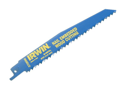 IRWIN Sabre Saw Blade 956R 225Mm Nail Embeded Wood Pack Of 5