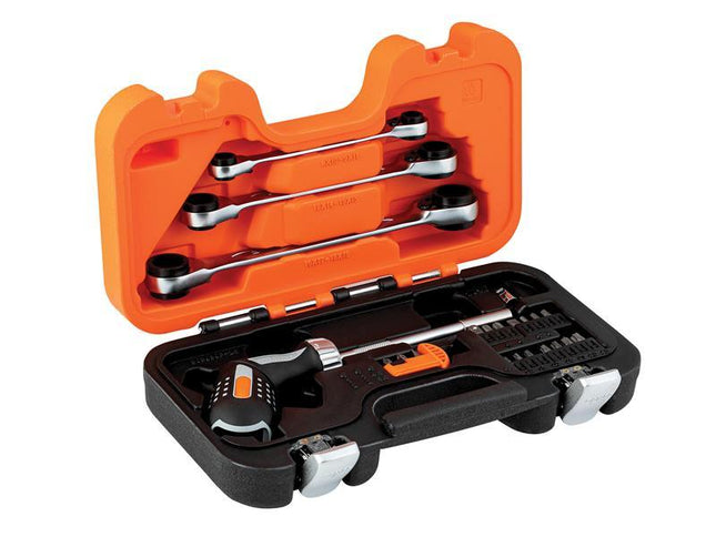 Bahco Pistol Grip Ratcheting Screwdriver Set, 25 Piece