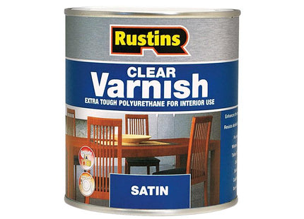 Rustins Polyurethane Varnish Satin Clear 1 Litre