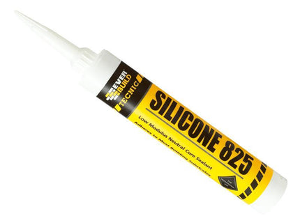 Everbuild Tecnic Silicone 825 380ml Buff