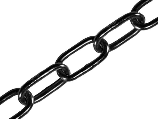 Faithfull Black Japanned Chain 2.5Mm X 2.5M - Max Load 50Kg