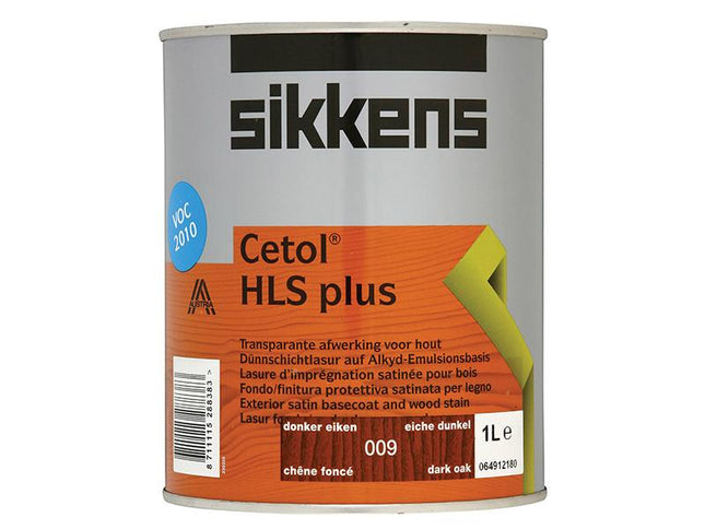 Sikkens Cetol Hls Plus Translucent Woodstain Dark Oak 1 Litre