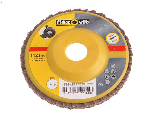 Flexovit Flap Disc For Angle Grinders 125Mm 80G