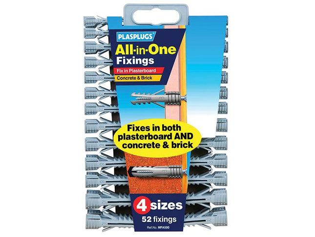 PLASPLUGS Mfa 500 All-In-One Fixings Assorted (52)