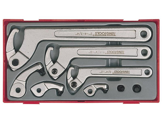 Teng Tthp08 8 Piece Hook & Pin Wrench Set