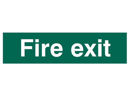 Scan Fire Exit Text Only - Pvc 200 X 50Mm