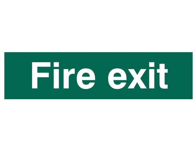 Scan Fire Exit Text Only - Pvc 200 X 50Mm