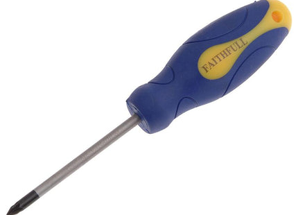 Faithfull Soft Grip Screwdriver Pozidriv Tip Pz1 X 75Mm
