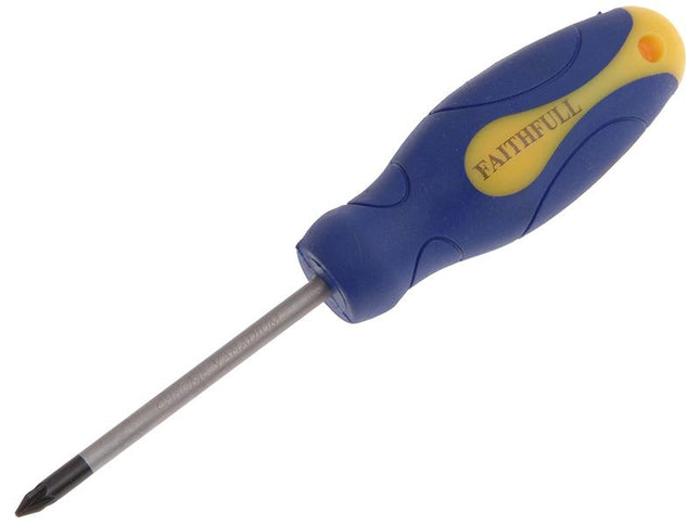 Faithfull Soft Grip Screwdriver Pozidriv Tip Pz1 X 75Mm