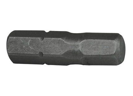 Faithfull Hex 4 S2 Grade Steel Screwdriver Bits X 25Mm Pack Of 3