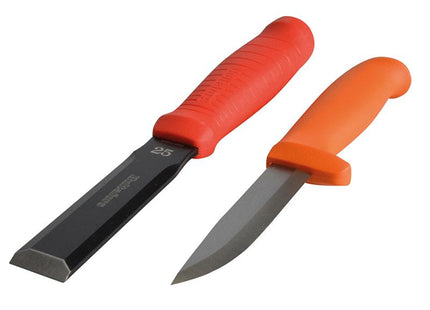 Hultafors Chisel Edc 25Mm & Craftsmen'S Knife Hvk In A Double Holster