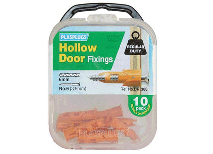 PLASPLUGS Dr 308 Hollow Door Fixings (10)