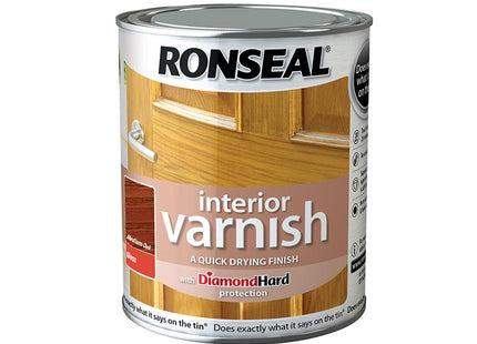 Ronseal Interior Varnish Quick Dry Gloss Medium Oak 250Ml