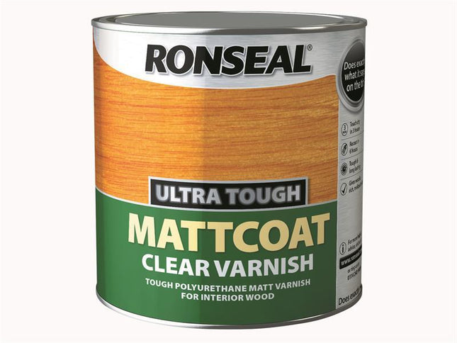 Ronseal Ultra Tough Internal Clear Mattcoat Varnish 2.5 Litre