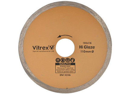 Vitrex Diamond Blade Hi Glaze 110Mm