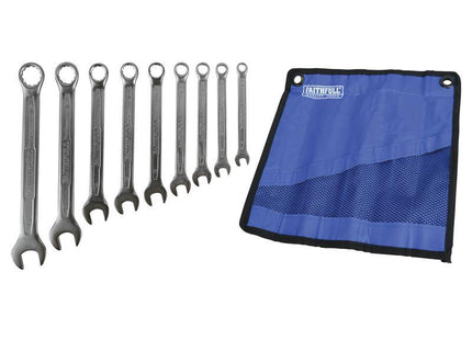 Faithfull Faithfull Combination Spanner Set With Roll, 9 Piece