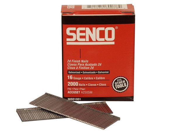 SENCO Straight Brad Nails Galvanised 16G X 45Mm Pack Of 2000