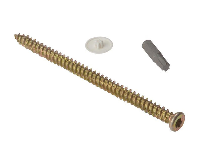 Forgefix Concrete Frame Screw Torx Compatible High-Low Thread Zyp 7.5 X 182Mm Box 100