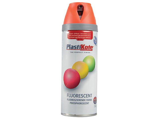 Plastikote Twist & Spray Fluorescent Orange 400Ml