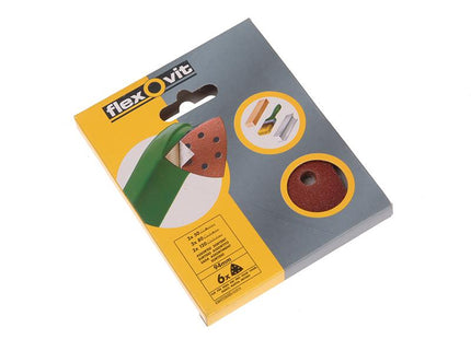 Flexovit Delta Hook & Loop Sanding Sheets 94Mm Assorted (Pack 25)