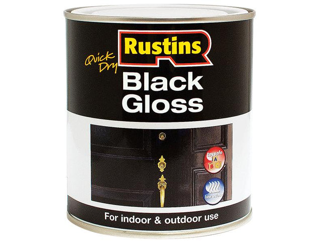 Rustins Quick Dry Black Gloss 500Ml