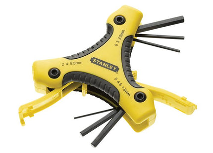 Stanley Tools Triangle Hexagon Key Set Of 9 Metric (1.5-6Mm)
