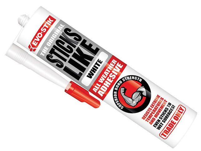 Evo-Stik Sticks Like All Weather Adhesive White 290Ml