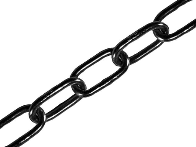 Faithfull Black Japanned Chain 5.0Mm X 2.5M - Max Load 160Kg