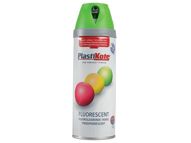 Plastikote Twist & Spray Fluorescent Green 400Ml